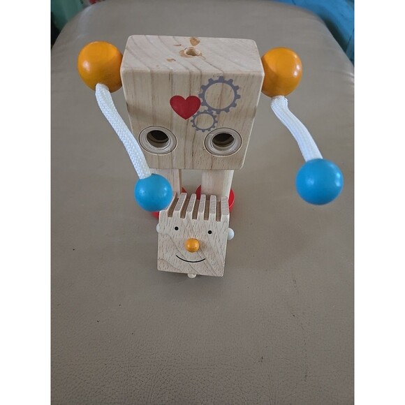 PLAN TOYS “Build-A-Robot” Wooden Emotions  Special Needs Adaptive Toy Pre-owned - Picture 4 of 4